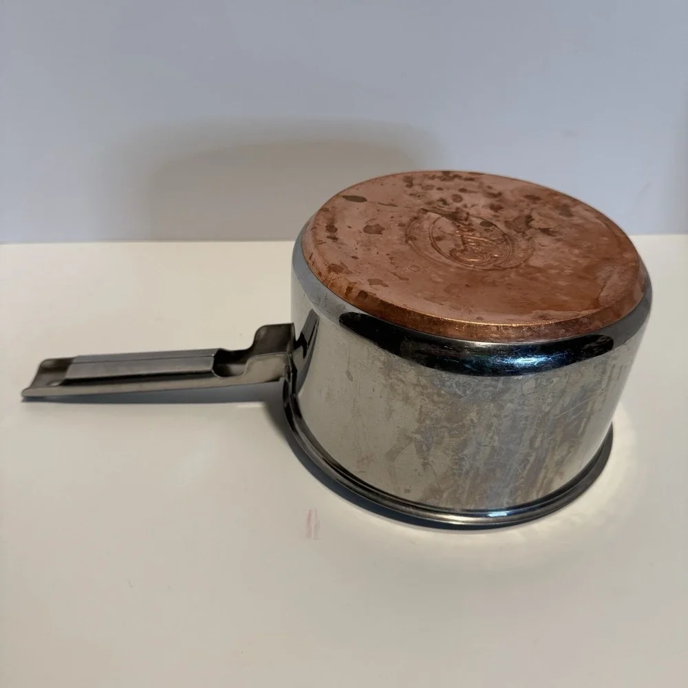 Crofton Stainless Steel Saucepan Pot Copper Bottom 7.5